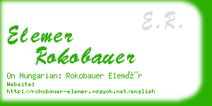 elemer rokobauer business card